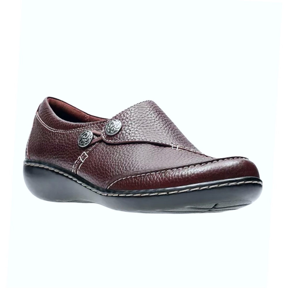 Clarks Ashland Lane Brown Leather Casual Shoes Sz 9.5